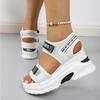 Fashion Chunky Platform Sports Sandals for Women Wedges Height Increasing Shoes Woman 2025 Summer Thick Bottom Hook Loop Sandalias Mujer