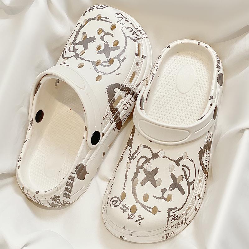 2025 Women's High Heel Summer Sandals: Closed Toe, Thick Soles, Cute Style for Outdoor & Home Wear