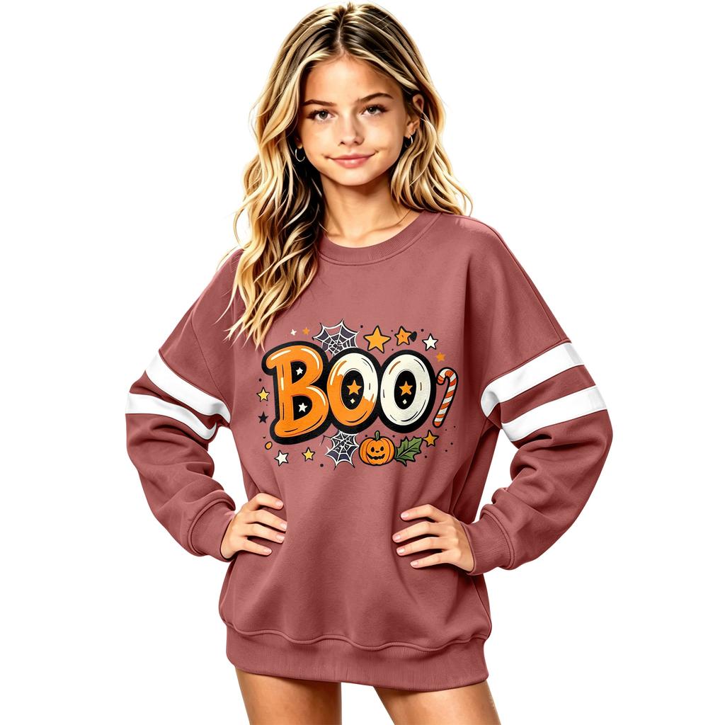 Big Kids Halloween Long Sleeve Sweatshirt for Boys Girls Casual Comfortable Pullover