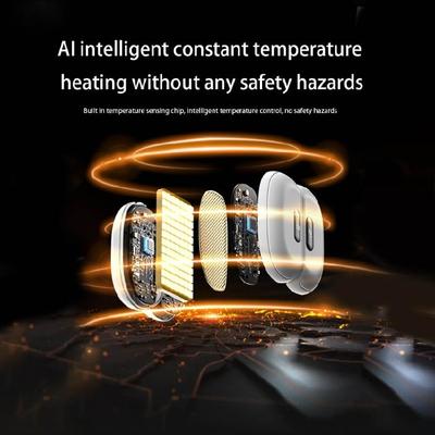 Rechargeable Split Type Hand Warmer 5S Heat Generation Adjustable Warmth Levels Travel Friendly Magnetic Attachment For