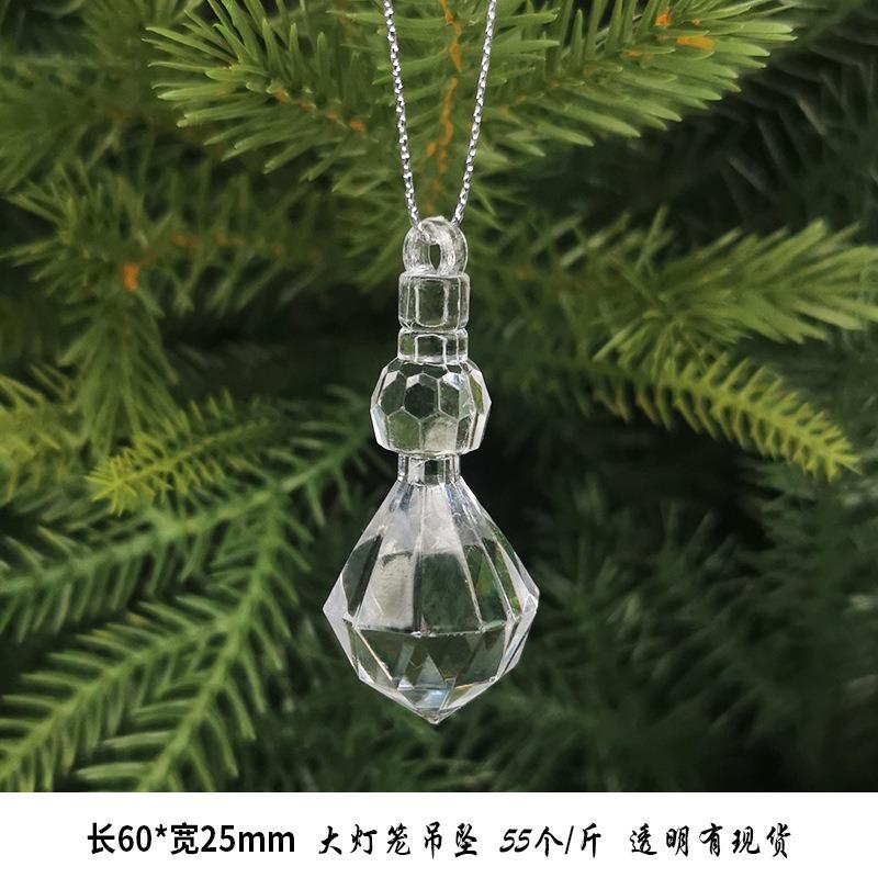 New Christmas Transparent Ice Crystal Snowflake Christmas Tree Decoration Supplies Christmas Atmosphere Christmas Tree Snowflake Pendant