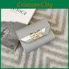 Blocked Simple Color Gold Bow Decoration For Women Casual Coin Purse  For Daily