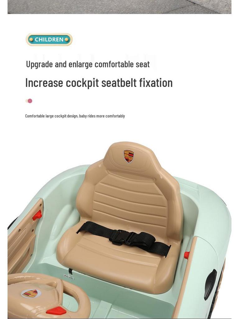 Yatong 12V Kids' Electric Ride-On Car with Remote Control, Rechargeable Battery, and Four Wheels