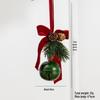 Christmas Red Velvet Bow Bell Pendant Tree Decoration