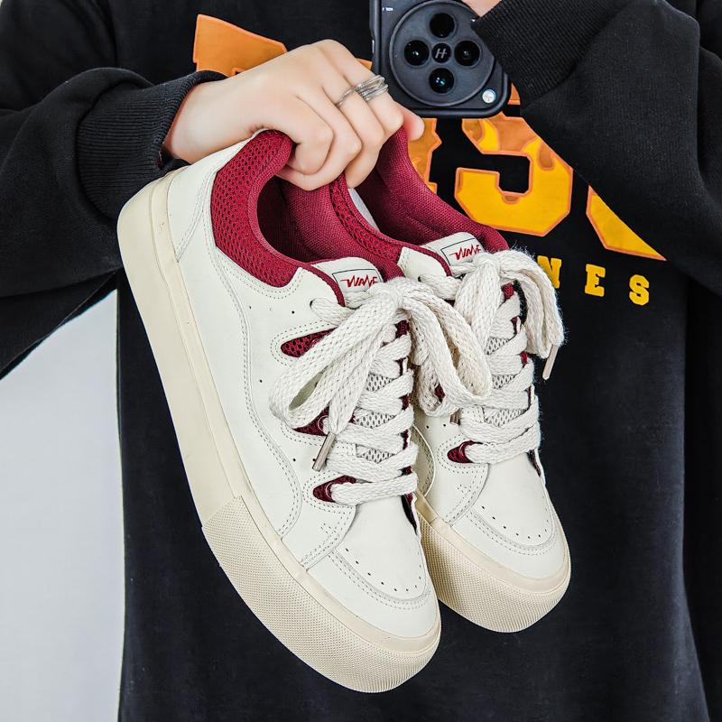 Sub New Bread Shoes Tide Skateboard Shoes Niche Design Hong Kong Style Angola Red