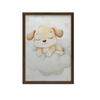 Poster Cute Dog On a Cloud Poster Cute Dog On a Cloud, 50X70 Cm, Black Aluminum Frame, 230 Gsm Matte Paper