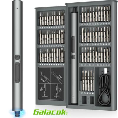 75 In 1 Precision Electric Screwdriver Set Cordless Magnetic Repair Tool Box with LED Light for PC iPhone Camera Watch Glasses