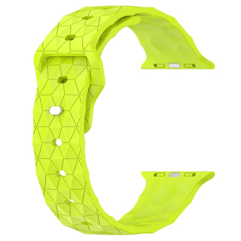 

football pattern strap for Apple watch ultra 2 band 49mm 44mm 40mm 45mm 46 41mm Silicone bracelet iWatch series 9 8 7 6 5 se 10 S10-42mm 38 40 41mm лаймовий