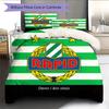 Rapid Wien Vzorovaná Sada Povlečení a Prošívané Deky Domácí Dekorace Dárek (1 * povlak na peřinu + 2 * povlak na polštář bez jádra)