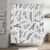 Vintage Black White Pine Branches Shower Curtain Set For Bathroom Decor 3D Printed Waterproof Fabric Shower Curtains In Various