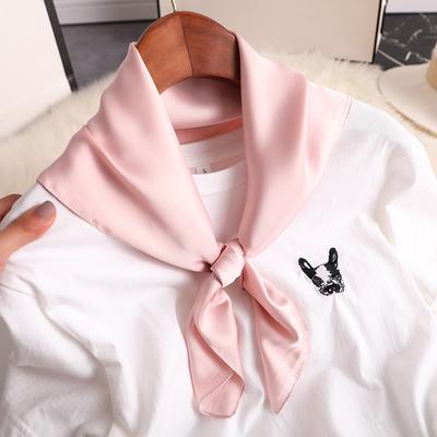Einfarbig Taschentuch Halstücher Weibliche Kleine Tücher Plain Bandand Kopf Hijab Schals Frauen 70*70 CM