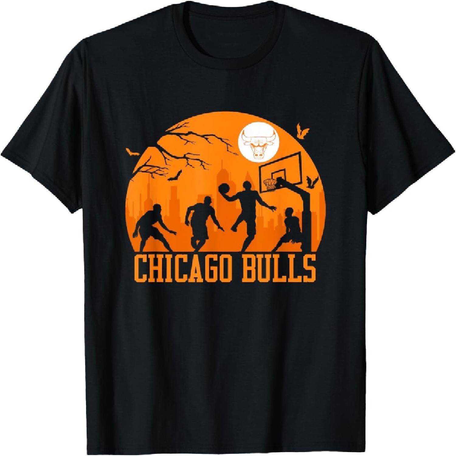 Хэллоуинская футболка NBA Chicago Bulls Midnight Hoops XXXXXL разноцветный