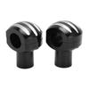 Motorcycle Handlebar Riser 25mm CNC Universal Motorcycle Handlebar Clamp Round Head with Stripe Handlebar LifterBlack