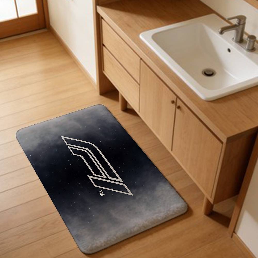 Alfombra de Puerta de Coche de Carreras F1 Estilo Nórdico Dormitorio Sala de Estar Felpudo Hogar Balcón Antideslizante Alfombra