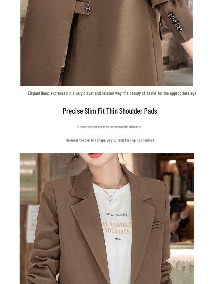 Women's Velvet Thick Quilted Blazer - Petite, Casual Design for Autumn/Winter 2025