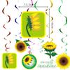 Sunflower Theme Birthday Party Decoration Supplies Set Contains Birthday Banner Cake Insert Card and Latex Balloons