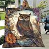 1Pc  Vintage Pets Family Gathering Throw Blanket Warm Soft Cozy Flannel Blanket For Cat Dog Lovers Home Decor