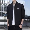 JEEP SPIRIT Men's Spring Autumn Stand Collar Lightweight Outdoor Jacket