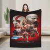 God of War Game Gamers Kratos Blanket  Camping Flannel Throw Blanket For Couch Chair Super Warm Bedspread Birthday Present