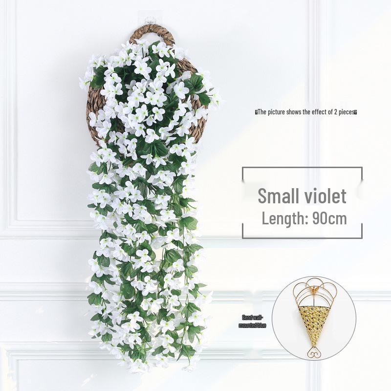 Wisteria Vine Artificial Silk Flower Wall Hanging for Indoor Decoration
