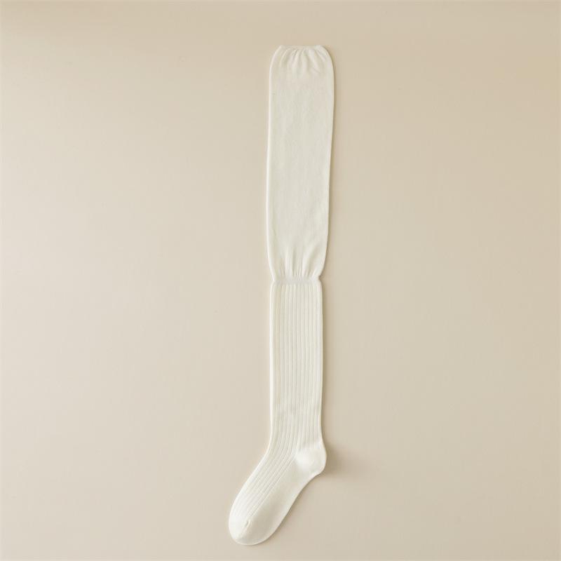 

Гольфы до колена для женщин на осень и зиму, высокие гольфы до бедра для защиты коленей, утягивающие и не скатывающиеся высокие хлопковые гольфы до бедра 1 pair молочный белый