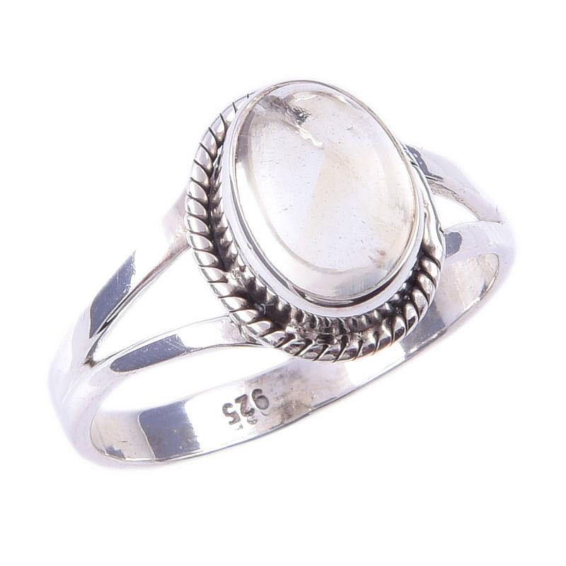 Natural Aquamarine Gemstone Handmade 925 Solid Sterling Silver Ring Size 7 u8z94