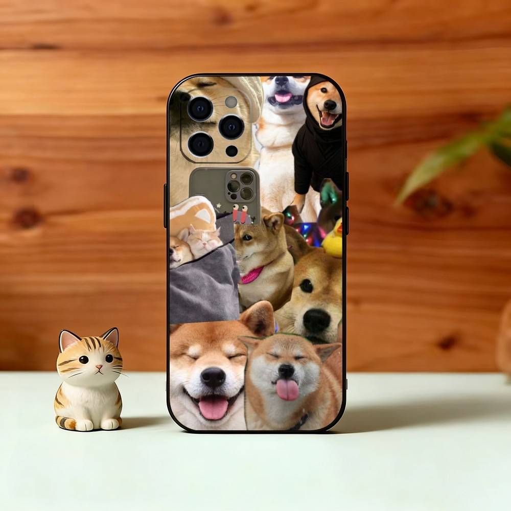 Shiba Inu Phone Case For iPhone 17, 16,15,14,13,12,11 Plus,Pro Max, Others Soft Black Cover