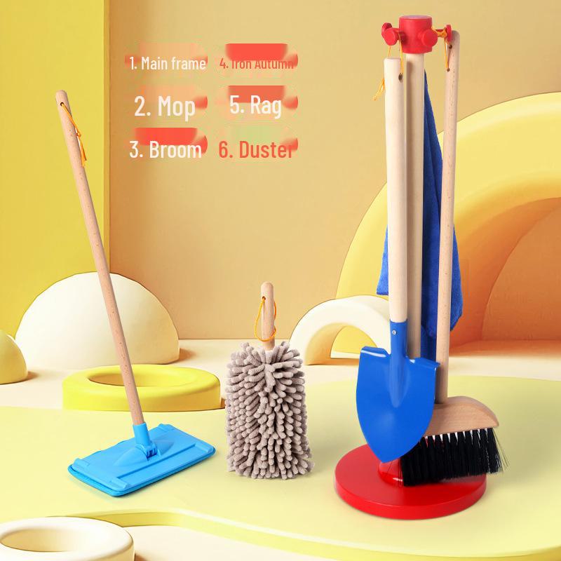 

Детский деревянный набор игрушек для ролевых игр «Уборка» для детей от 3 до 6 лет: Раннее образование и развлечения