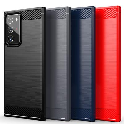 For Samsung Galaxy Note 20 Ultra Case Cover Note 20 S20 Ultra 10 Plus Lite Shockproof Bumper Carbon Fiber Soft Rubber Phone Case
