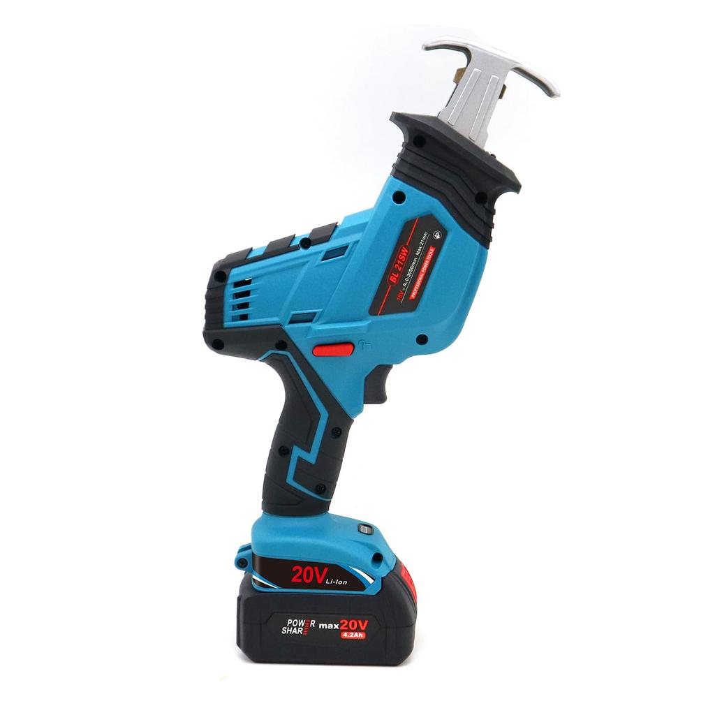 Vikky 20V Cordless Reciprocating Saw Kit Equipped with a Brushless It Is Powerful for Cutting Metal and 4.2Ah Motor, PVC, Pipes, Wood, Non-alloy