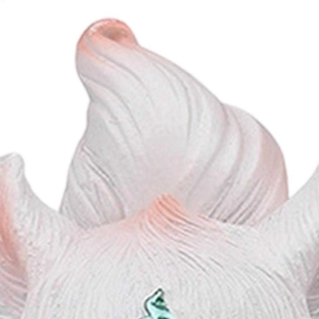 Dashboard Decorations Cute Auspicious Car Figurines Automotive Nine-Tailed Fox Dash Ornaments For Women Girls Vehicle Truck RV