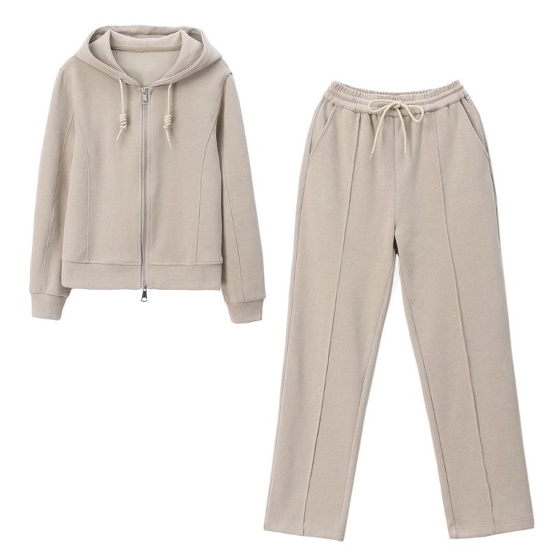 Women's Casual Two-Piece Suit: Autumn/Spring Slimming Sweatshirt Set - Young Mom Fashion 2025