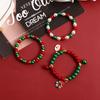 European and American Christmas bracelet, Santa Claus color beaded bracelet set, new christmas