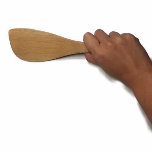 Kikusui Unpainted Japanese Bamboo Rice Paddle (Cut)