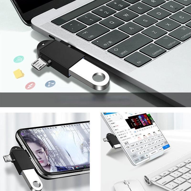 4 Adattatori USB-A A USB-C Oro - Convertitore Da Tipo C A Spina A Per IPhone, MacBook, Samsung, IPad