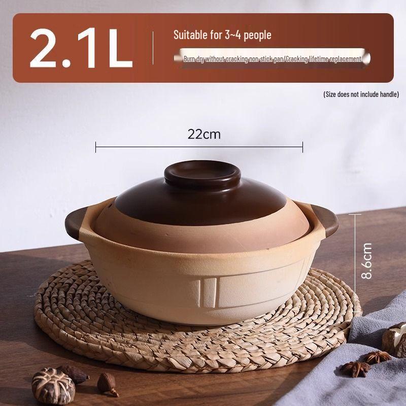 Zhishi Traditional Clay Casserole Pot