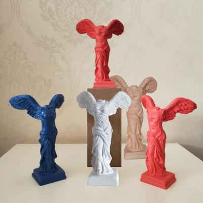 14cm Resin Victory Goddess Figurine: Nordic-Style Full Body Sculpture for Desktop Decoration