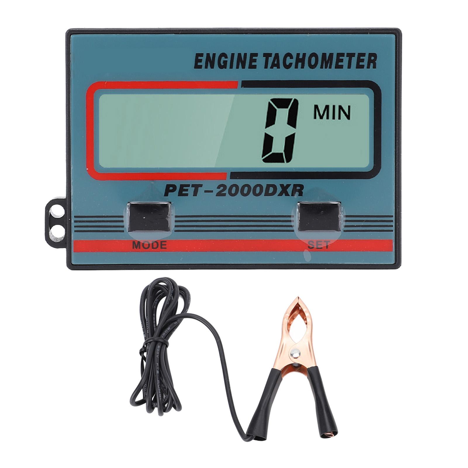 

Digital Chainsaw Tach Gauge Handheld Digital Induction Chainsaw Tachometer 2 Modes LCD Display IP65 Waterproofing for Go Kart