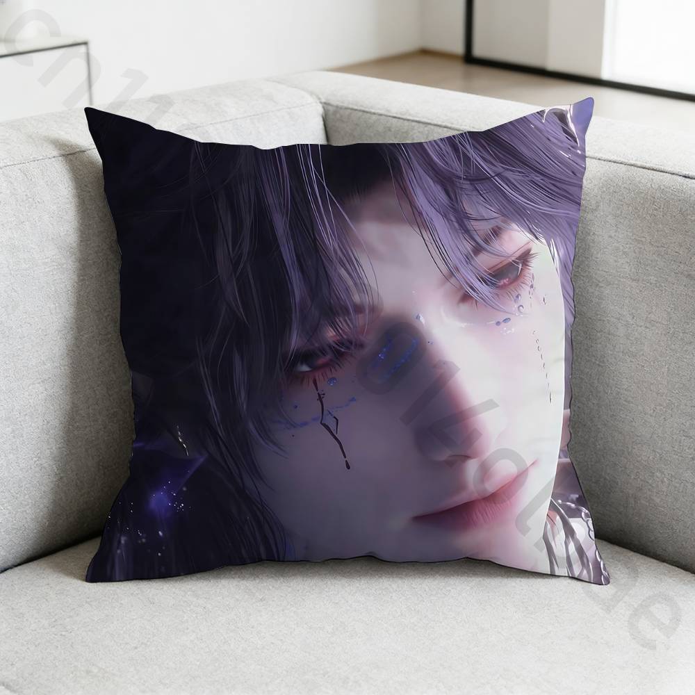 Love and Deep Space Rafayel Pillow Case Square DoubleSided Printing Short Plush Sofa Cushion Cover Bedroom Bedside Pillow