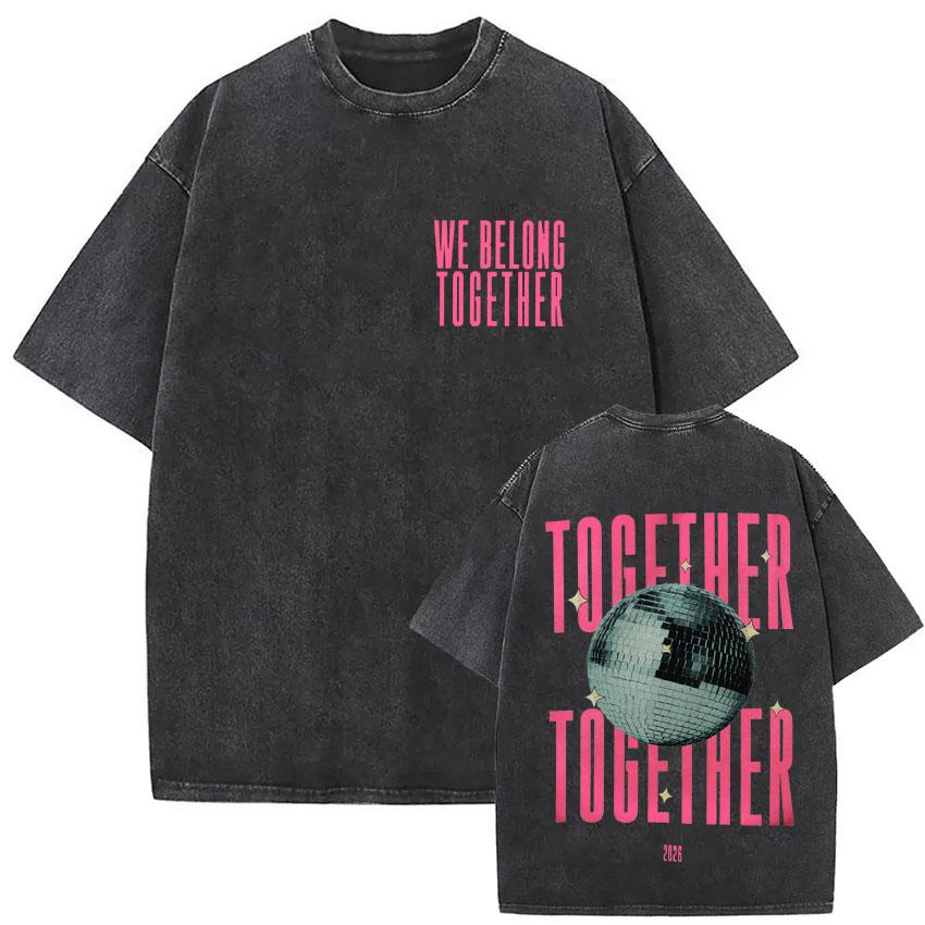 Kiss All The Time Disco Occasionally Tour Vintage Washed T Shirt Men Women High Quality Oversized Cotton Tshirt Streetwear