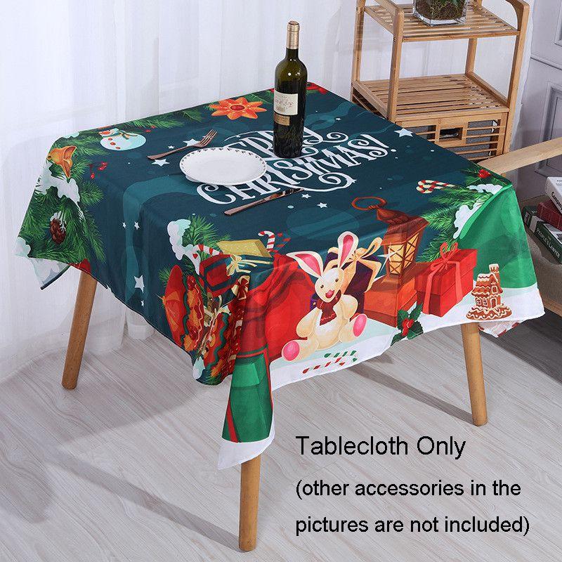 Stylish Polyester Christmas Table Cloths Featuring Bright Colors And Oil-proof Design