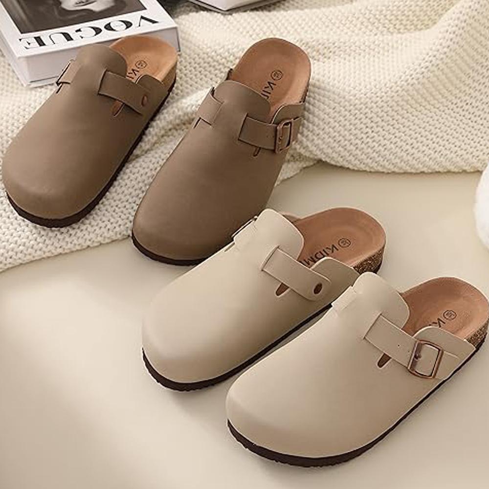 Fashion Shevalues Cork Suede Clogs For Women Cork Slippers Summer Cork Sandals Fashion Beach Slides Classic Mules Men Clogs Baotou Shoes