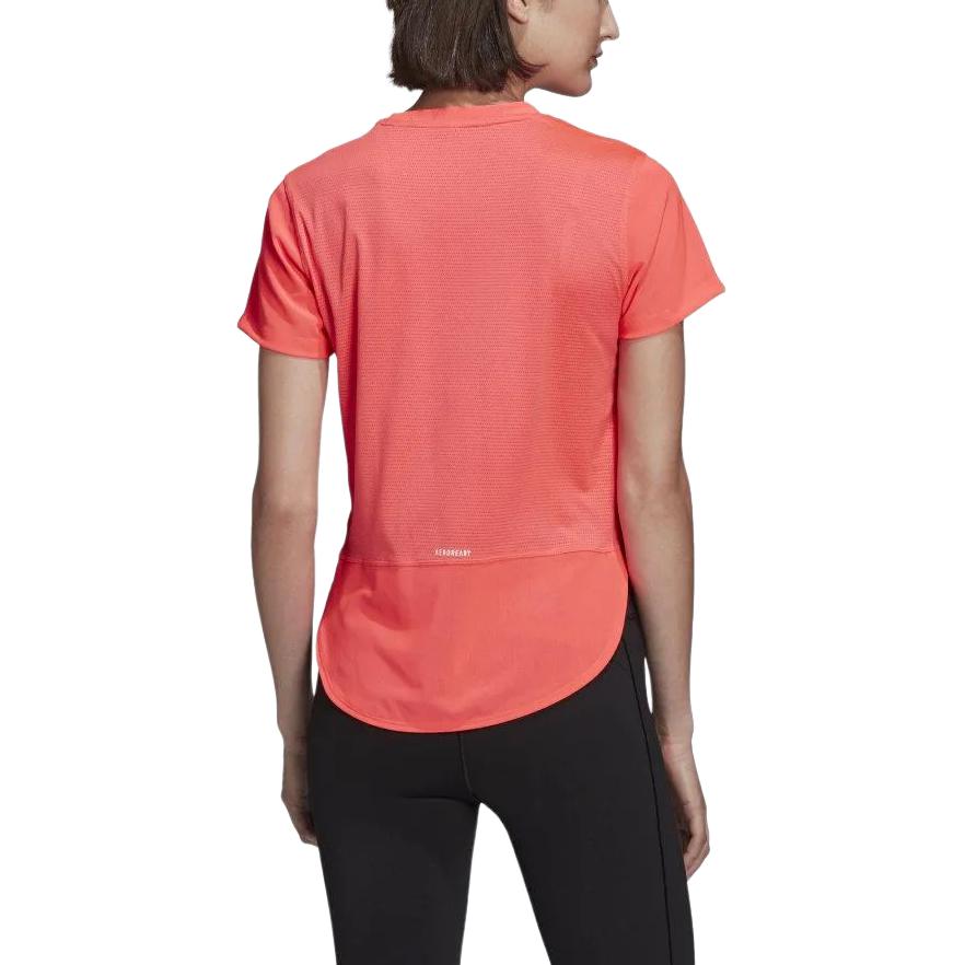 adidas Camiseta Pulôver Aeroready Cor Sólida Gola Careca Manga Curta Feminina Camisetas Rosa Sinal GN7315