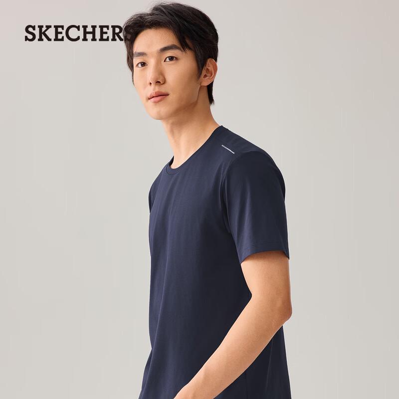 Skechers Men's Lightweight Moisture-Wicking Knit Short Sleeve T-Shirt