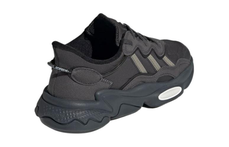 adidas Originals Ozweego Abrasion Resistant Low Top Sports Casual Shoes Black Gray Teenagers H03126