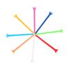 100Pcs Gemischt Farbe Golf Tees 5 Prong 83Mm Weniger Widerstand Sport Zubehör