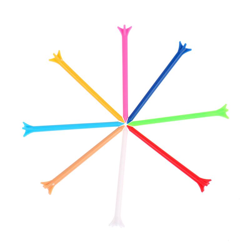 100 ks golfových odpališť smíšených barev 5 hrotů 83 mm sportovní příslušenství s menším odporem