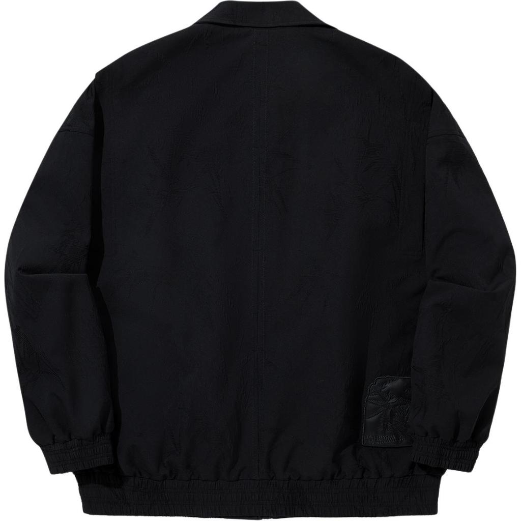 Li Ning X Jackie Chan Collaboration Kung Fu Series Comfortable Casual Windproof Breathable Loose Solid Color Jacket Men Jacket Black AFDUA49-2