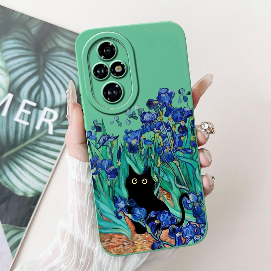 For Honor 200 Pro Case ELP-AN00 Phone Cover Popular Flower Avocado Soft Silicone Matte Fundas For Honor 200Pro Protective Bumper