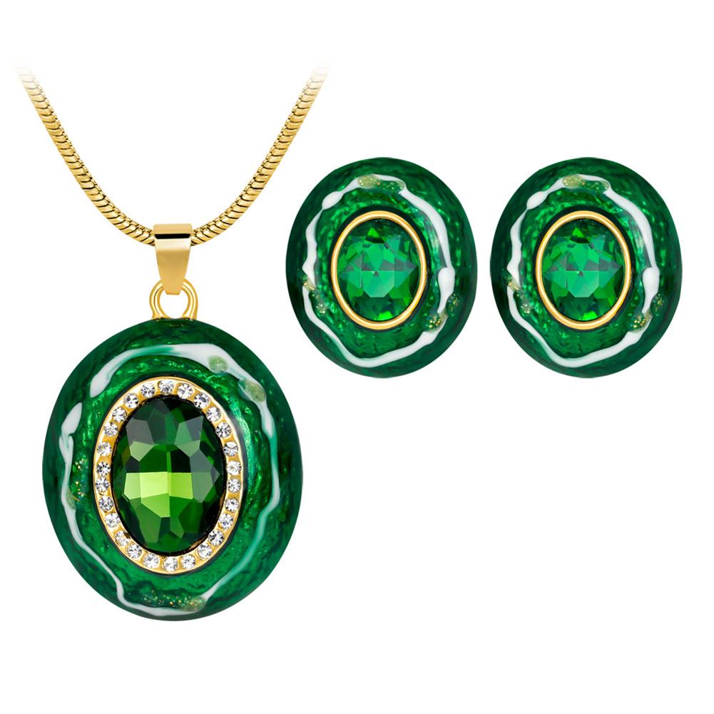 Creative High Grade Alloy Pendant Set Fashionable Concise Necklace&Earrings Wear Decoration
